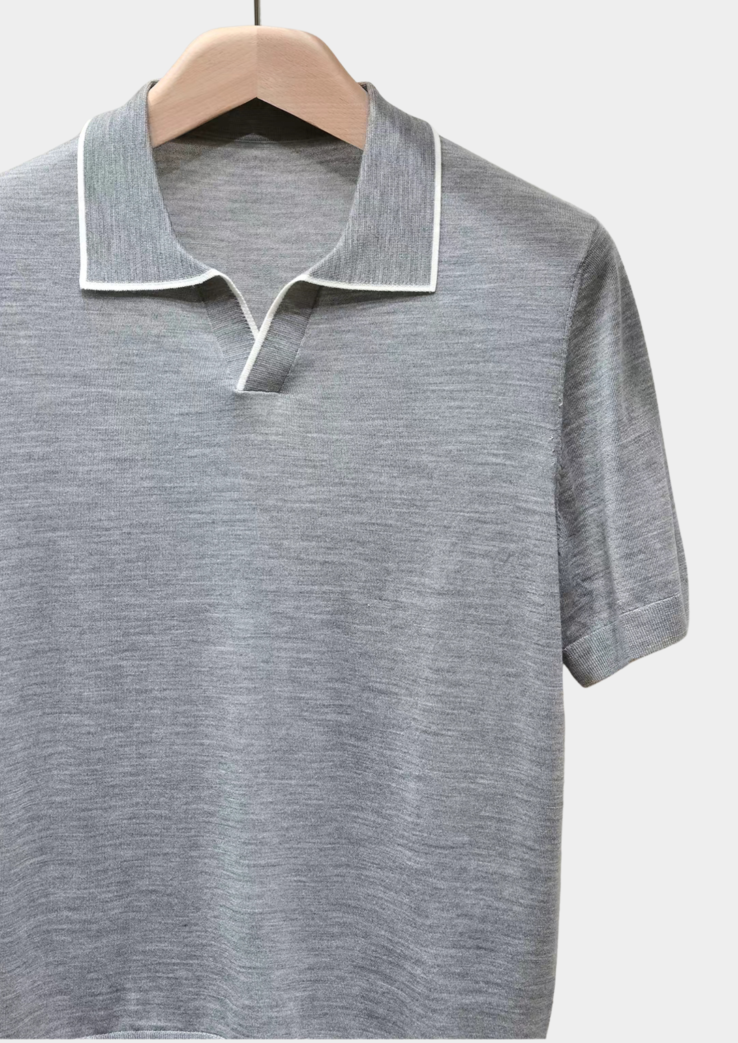 Men's Open Placket Polo Shirt