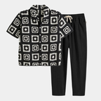 Men's Openwork Shirt Set