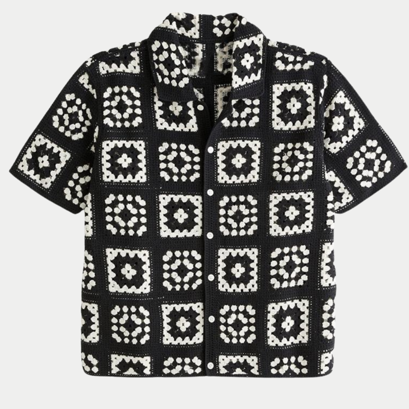Men's Openwork Shirt Set