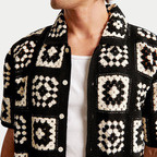 Men's Openwork Shirt Set