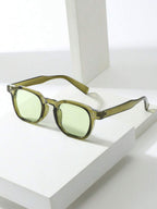 Men's Oval Frame Tinted Sunglasses