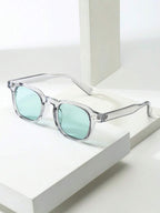 Men's Oval Frame Tinted Sunglasses