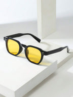Men's Oval Frame Tinted Sunglasses