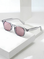 Men's Oval Frame Tinted Sunglasses