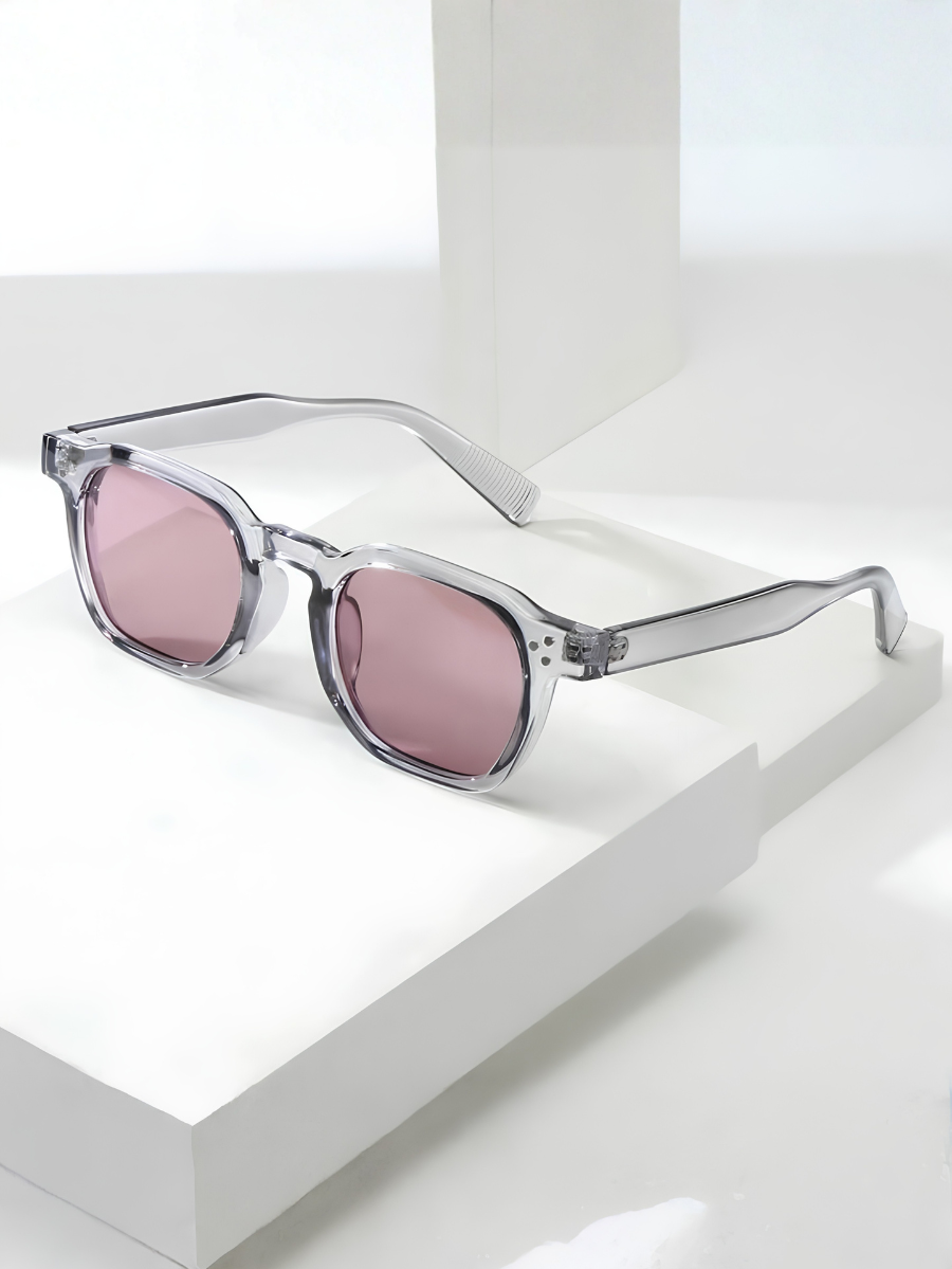 Men's Oval Frame Tinted Sunglasses