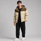 Men's Oversized Full-Zip Hooded Puffer Jacket