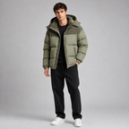 Men's Oversized Full-Zip Hooded Puffer Jacket