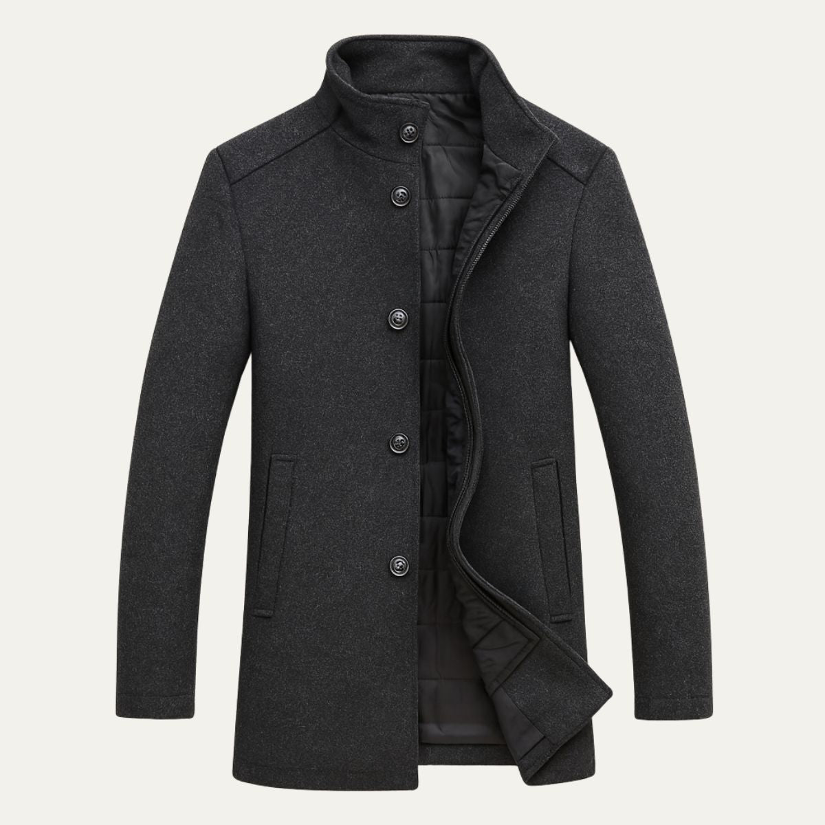 Men's Padded Mock Neck Coat