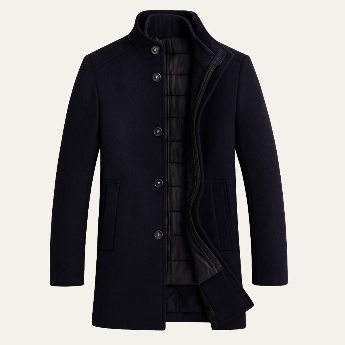 Men's Padded Mock Neck Coat