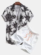 Men's Palm Print Shirt Set