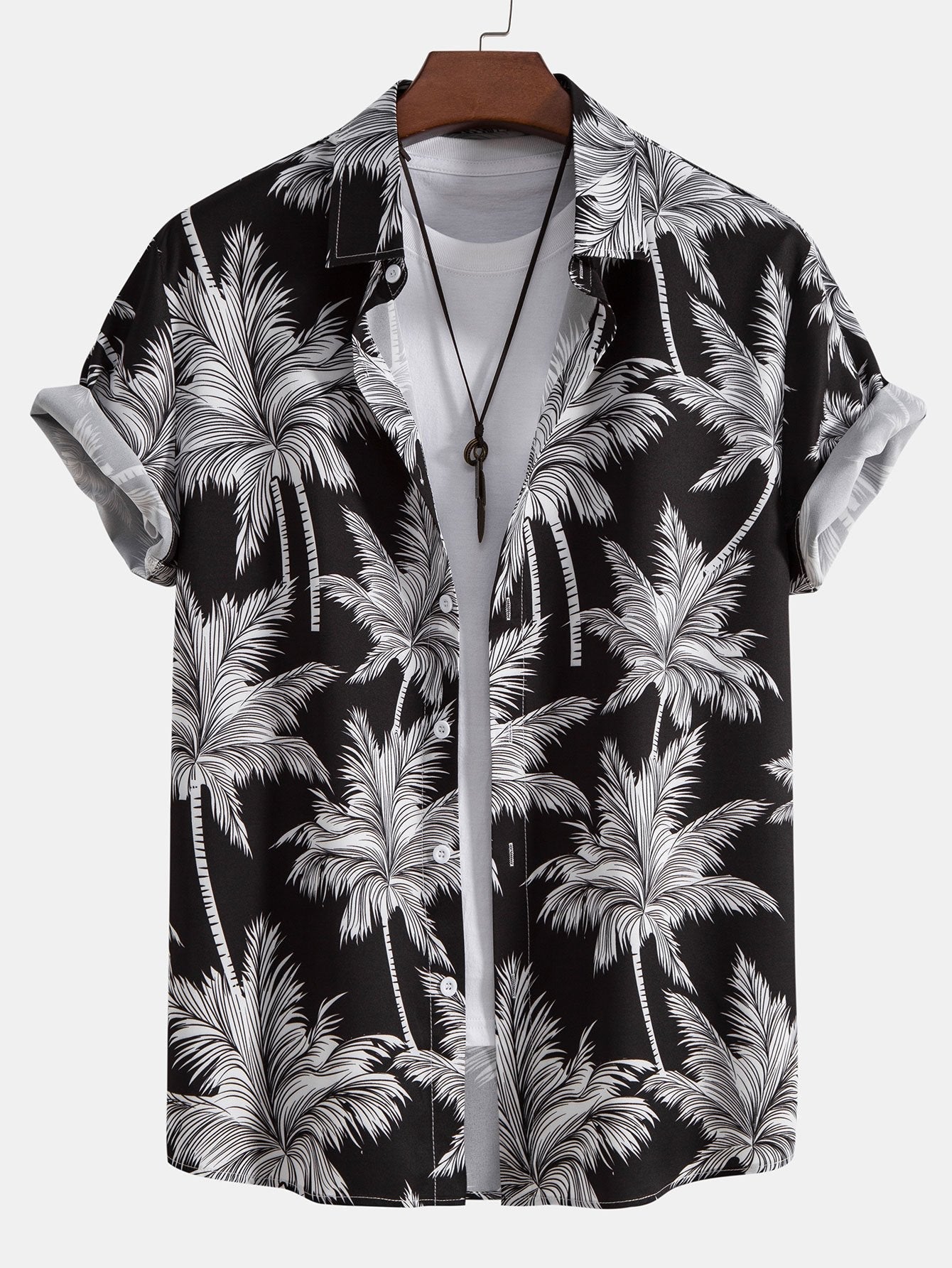 Men's Palm Print Shirt Set