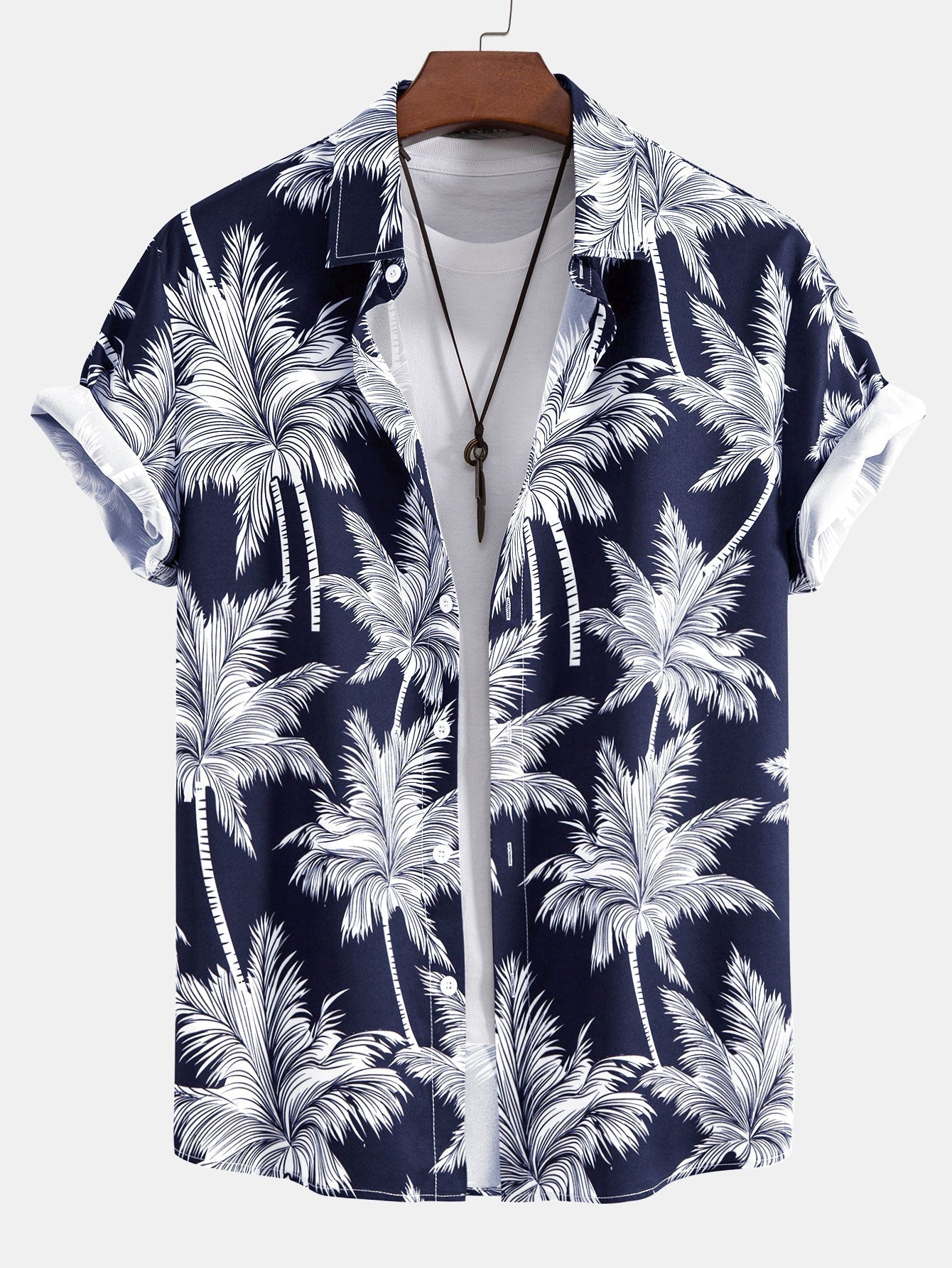 Men's Palm Print Shirt Set