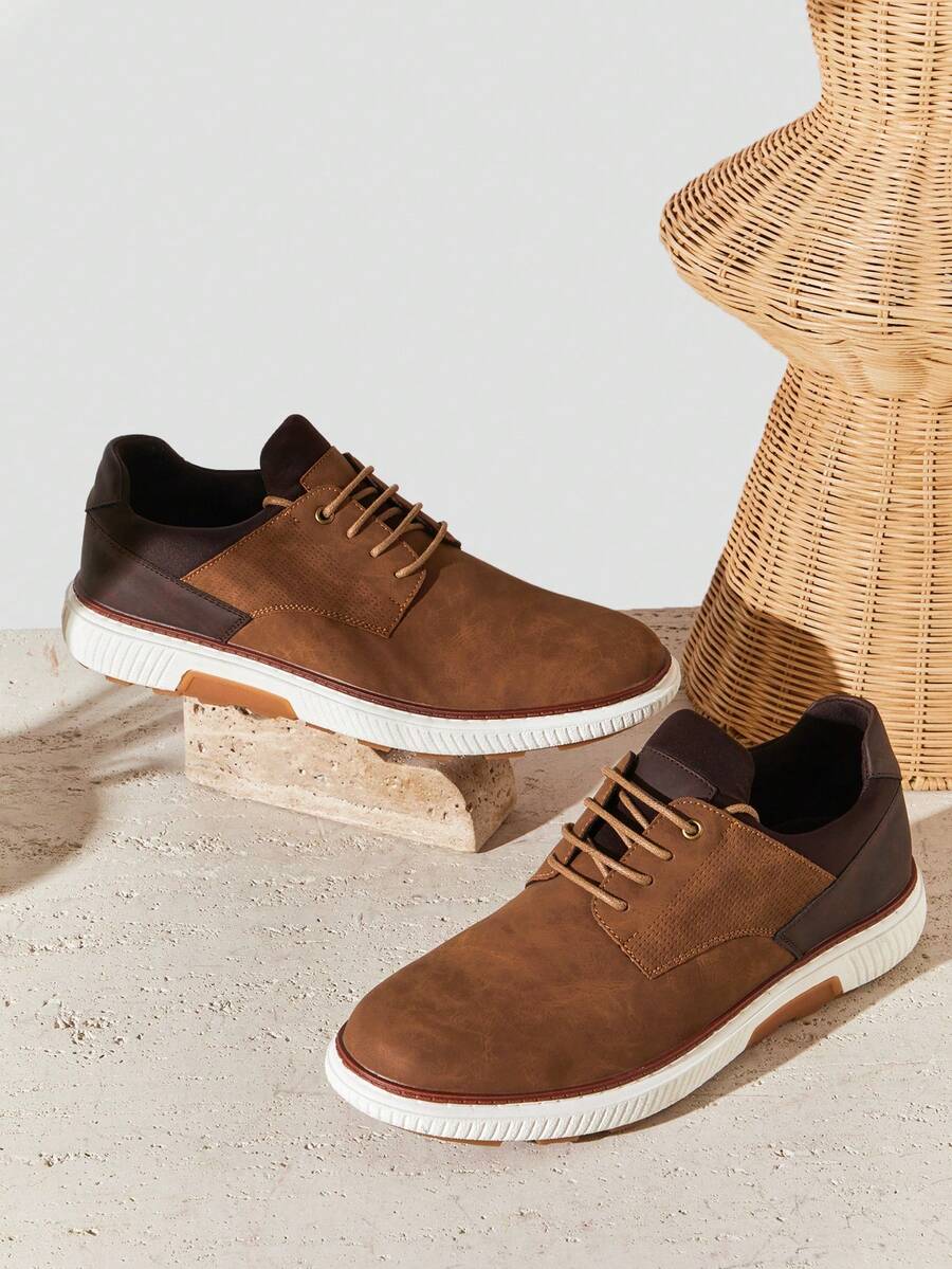 Men's Paneled Lace-Up Sneakers