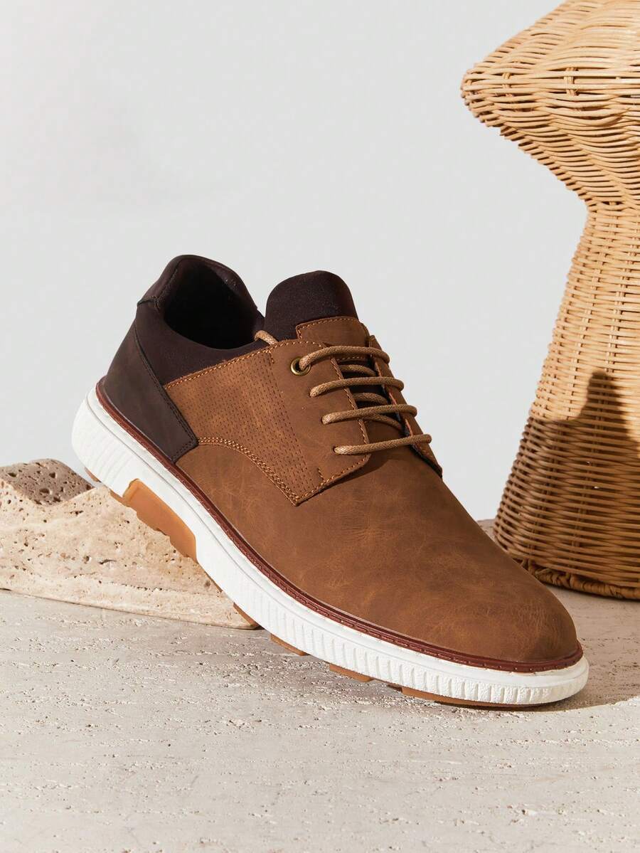 Men's Paneled Lace-Up Sneakers