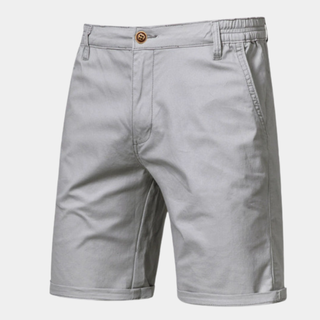 Men's Partially Elastic Waist Shorts