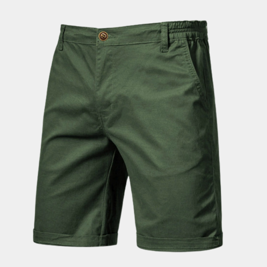 Men's Partially Elastic Waist Shorts