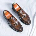 Men's Patterned Tassel Loafers