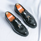 Men's Patterned Tassel Loafers