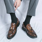 Men's Patterned Tassel Loafers