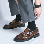 Men's Patterned Tassel Loafers