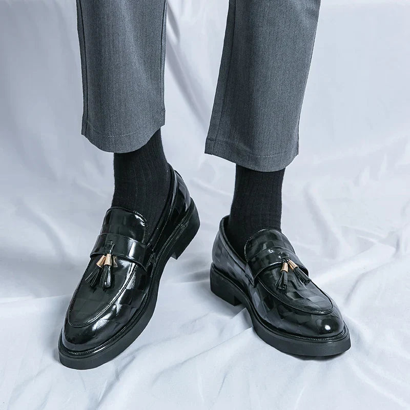 Men's Patterned Tassel Loafers