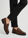 Men's Penny Loafers with Grooved Sole