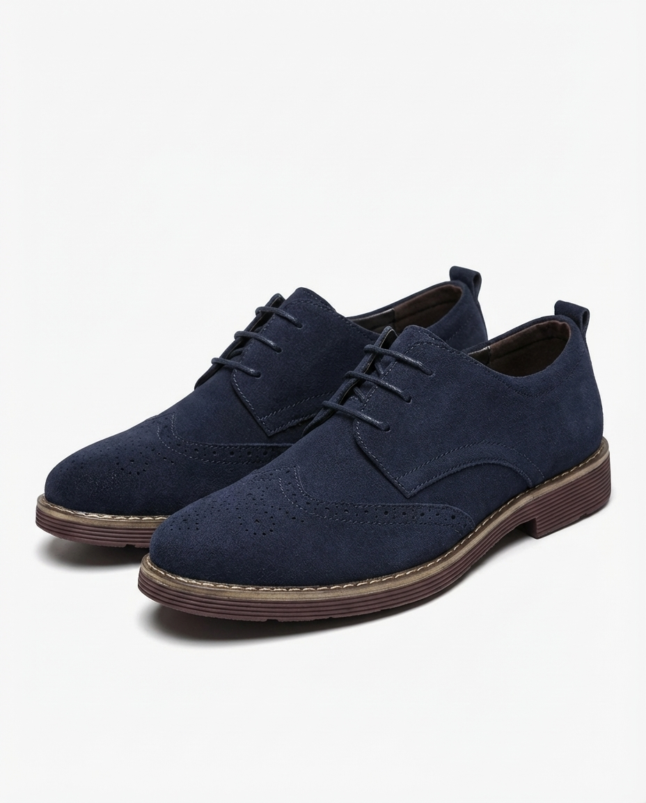 Men's Perforated Derby Shoes