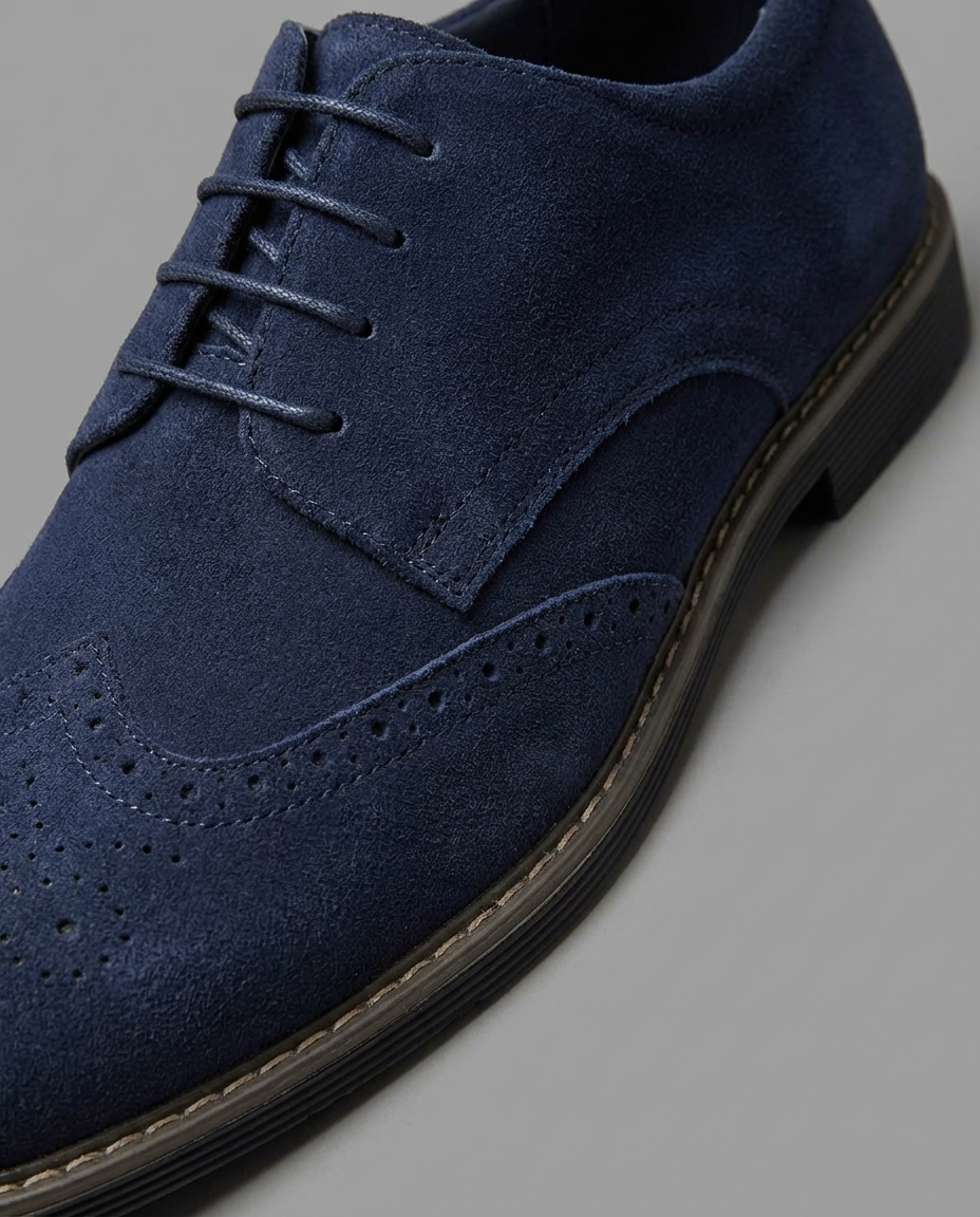 Men's Perforated Derby Shoes
