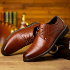 Men's Perforated Lace-Up Derby Shoes