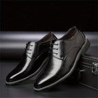 Men's Perforated Lace-Up Derby Shoes