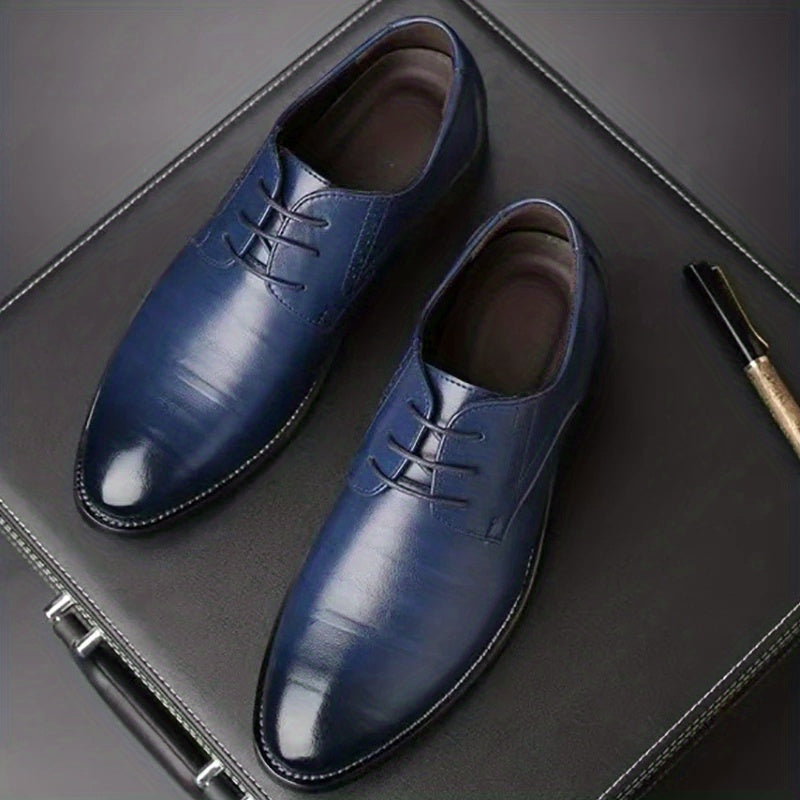 Men's Perforated Lace-Up Derby Shoes