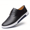 Men's Lace-Up Perforated Shoes