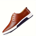 Men's Lace-Up Perforated Shoes
