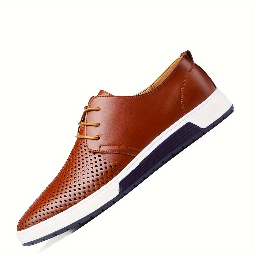 Men's Lace-Up Perforated Shoes