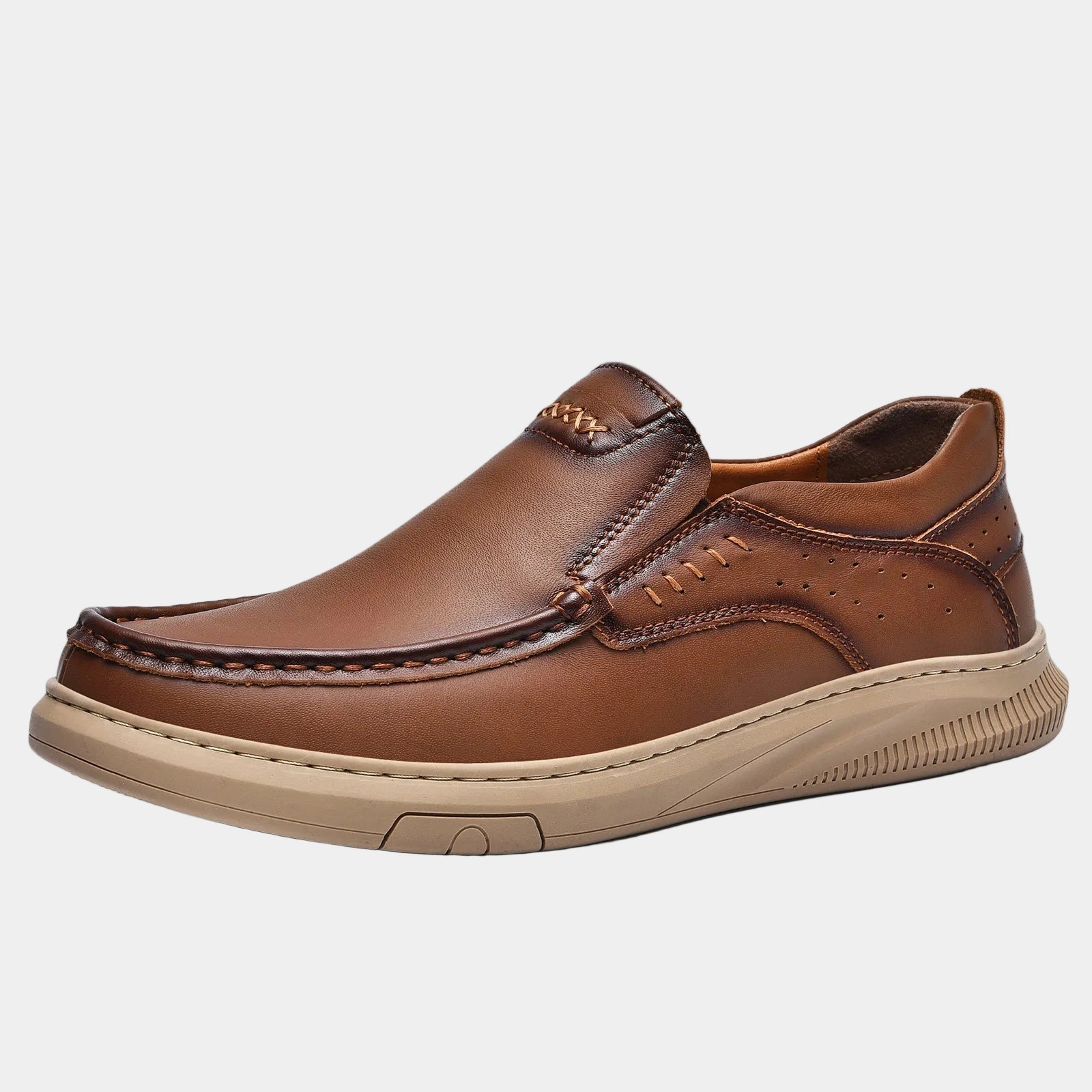 Men's Perforated Moc Toe Loafers