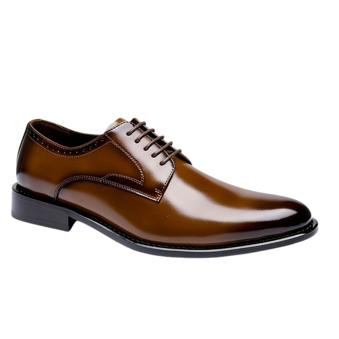 Men's Plain Toe Lace-Up Dress Shoes