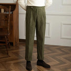 Men's Pleated Corduroy Pants