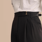 Men's Pleated Cuffed Trousers