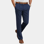 Men's Pleated Straight Leg Dress Pants
