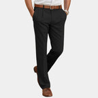 Men's Pleated Straight Leg Dress Pants