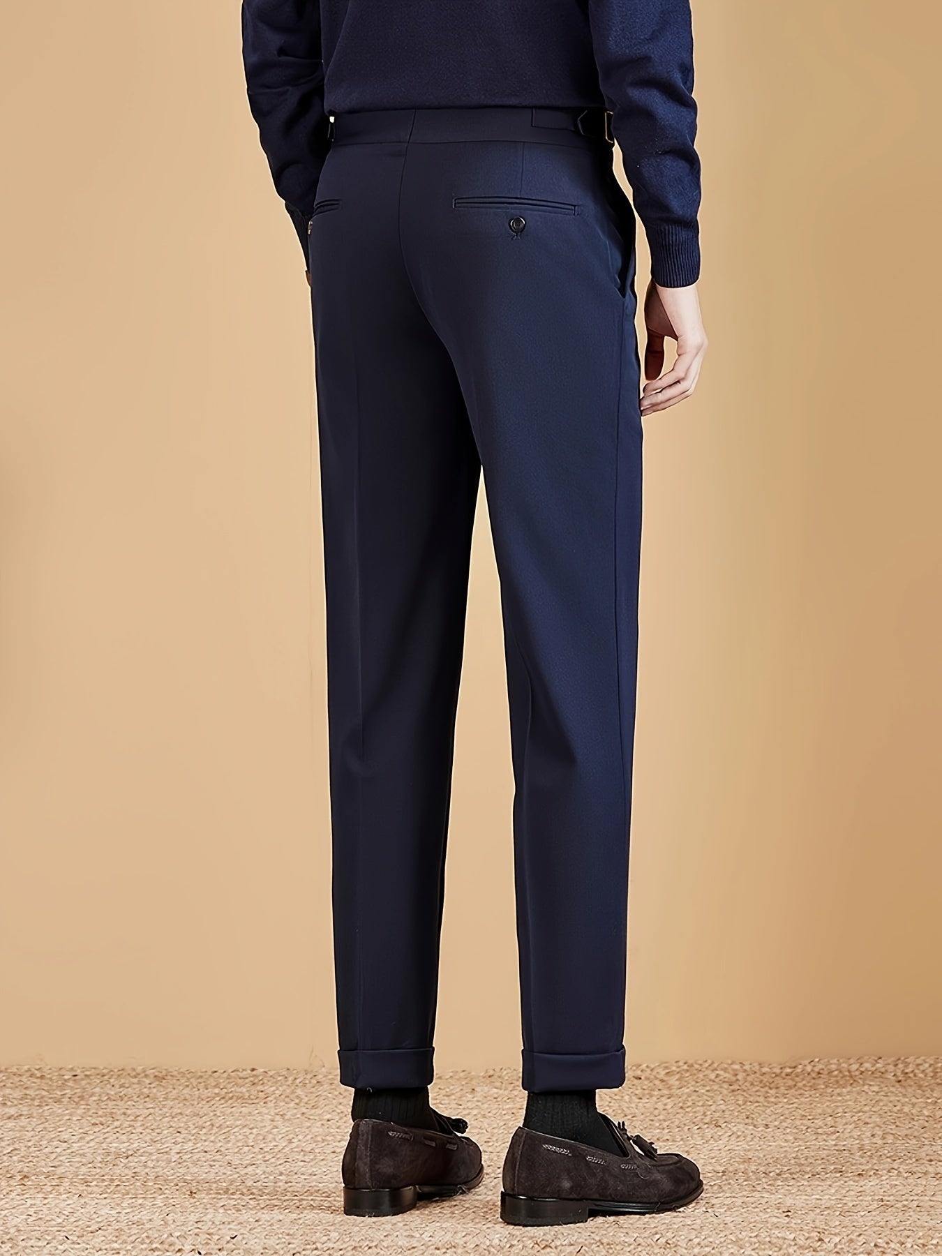 Men's Pleated Tapered Dress Pants