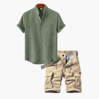 Men's Pocket Shirt and Cargo Shorts Set
