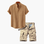 Men's Pocket Shirt and Cargo Shorts Set