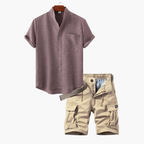 Men's Pocket Shirt and Cargo Shorts Set