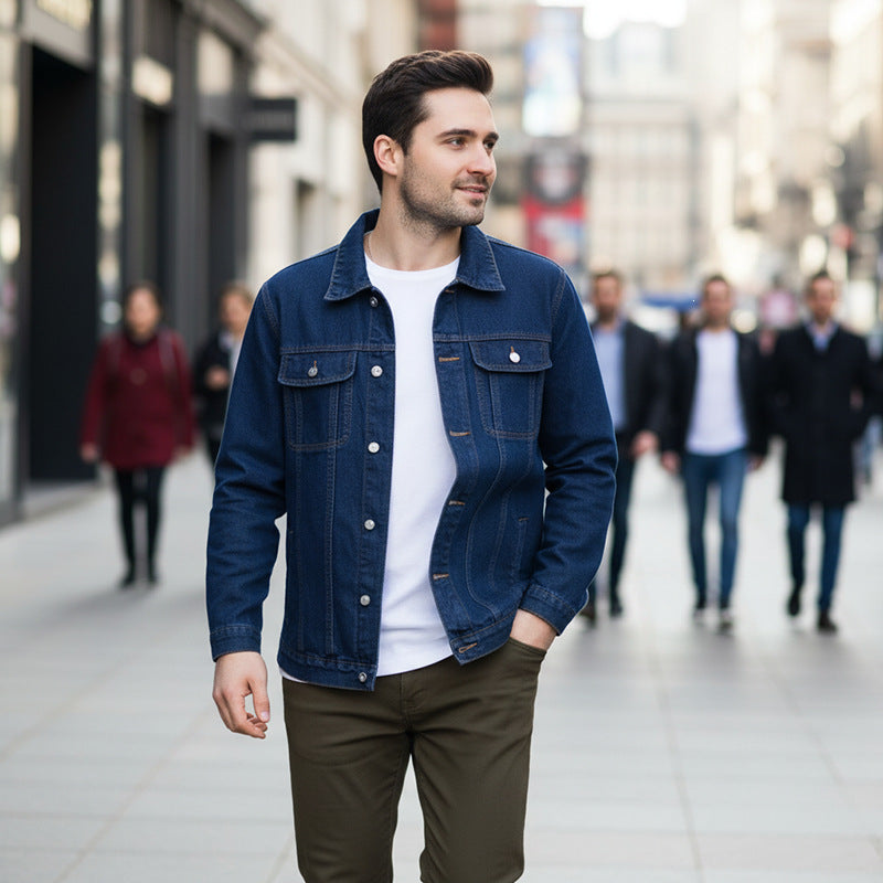 Men's Pointed Collar Jacket