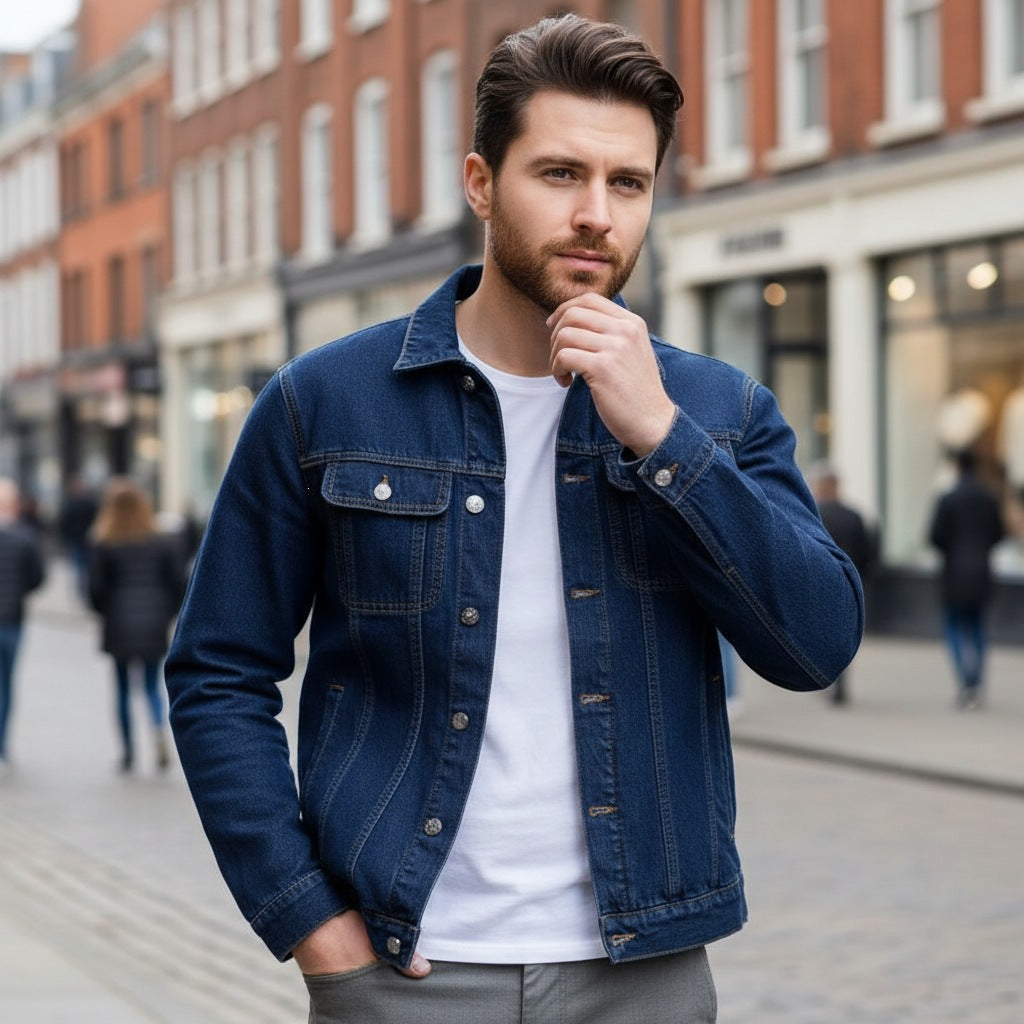 Men's Pointed Collar Jacket