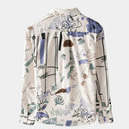 Men's Printed Button-Up Shirt