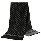 Men's Printed Fringed Winter Scarf