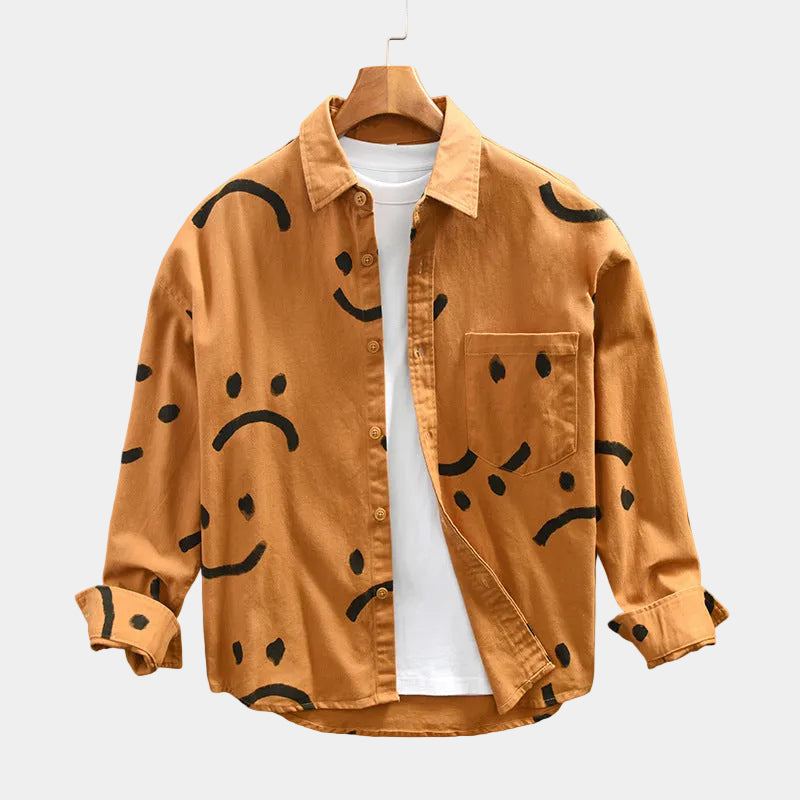 Men's Printed Long Sleeve Shirt