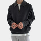 Men's Quarter-Zip Collared Sweater